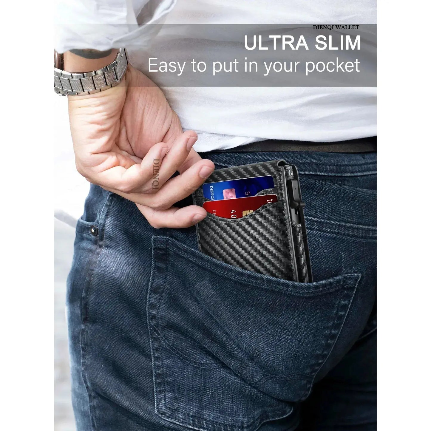 "CarbonVault – Minimalist Anti-Theft Card Holder" Theclickonline.com