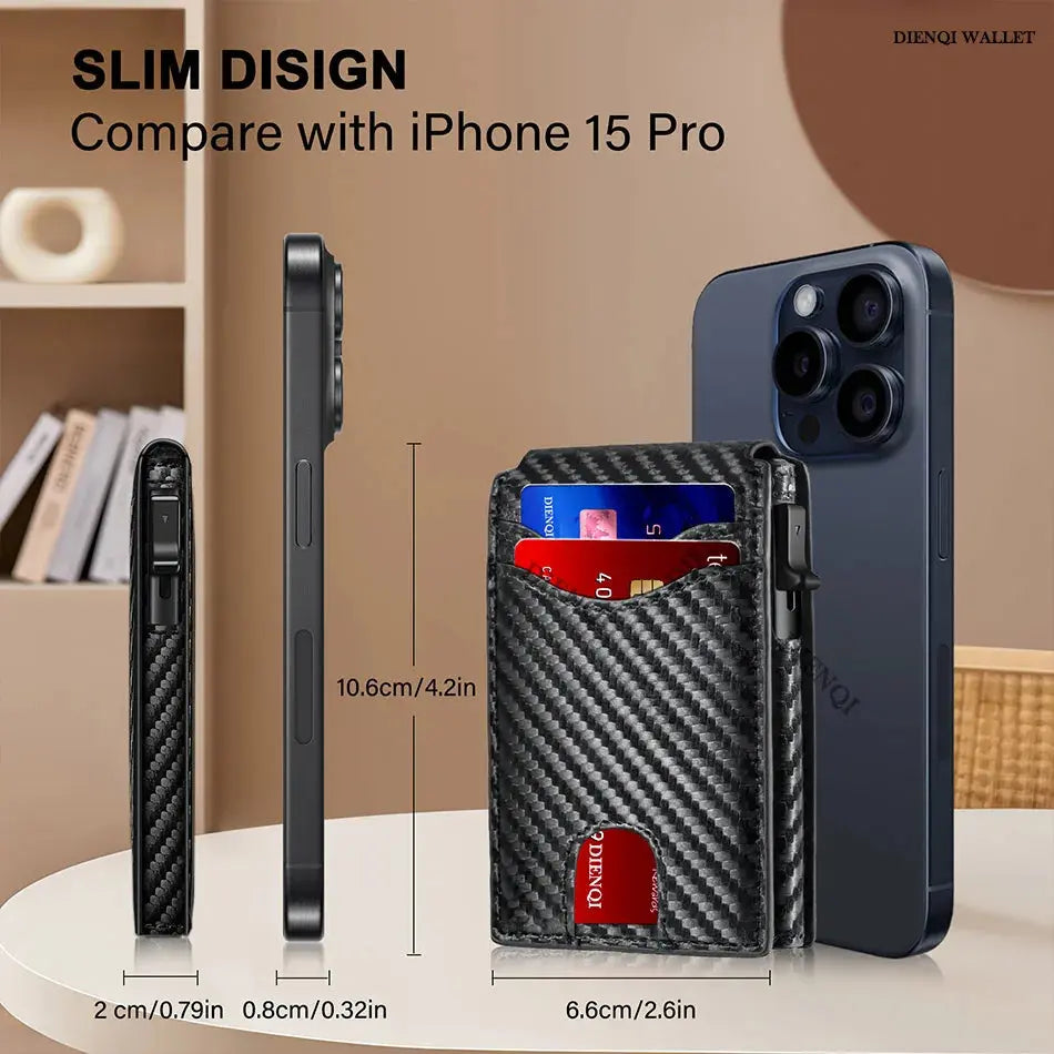"CarbonVault – Minimalist Anti-Theft Card Holder" Theclickonline.com