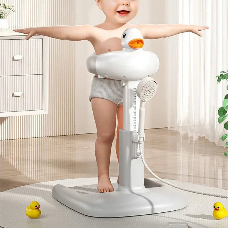 "Tiny Feet, Happy Bath – Foldable Baby Shower Stand"