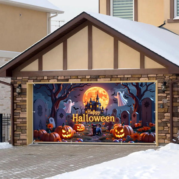 Spooky Garage Door Decor