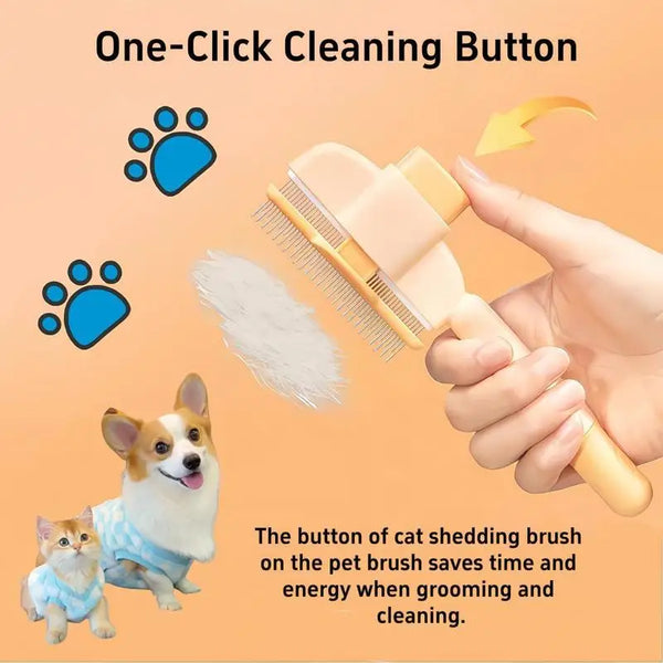 Easy Clean Pet Grooming Brush