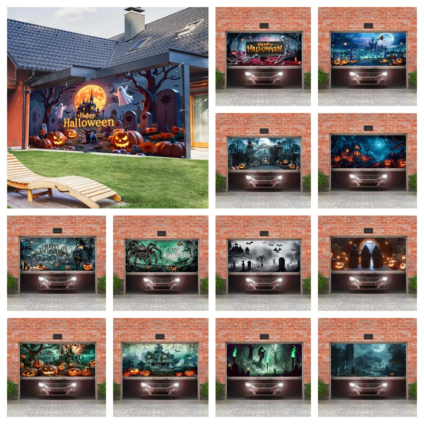 Spooky Garage Door Decor