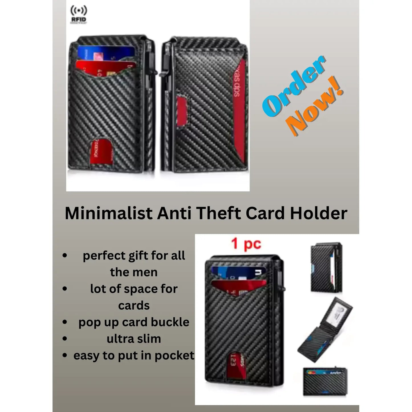 "CarbonVault – Minimalist Anti-Theft Card Holder" Theclickonline.com