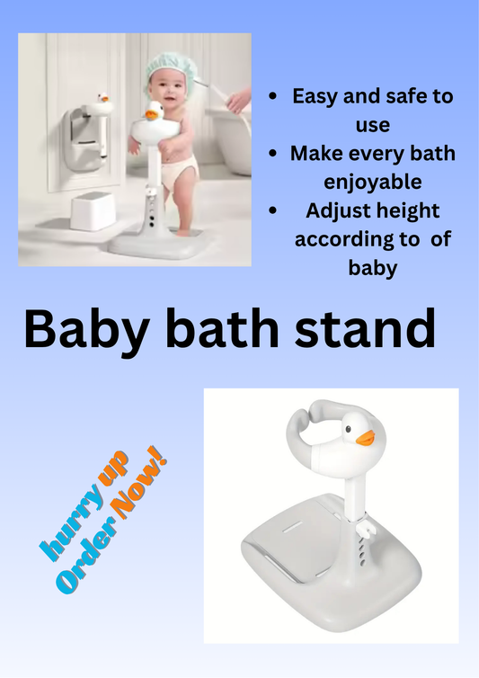 "Tiny Feet, Happy Bath – Foldable Baby Shower Stand"